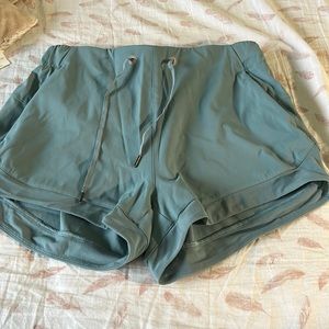 Dark teal lululemon shorts